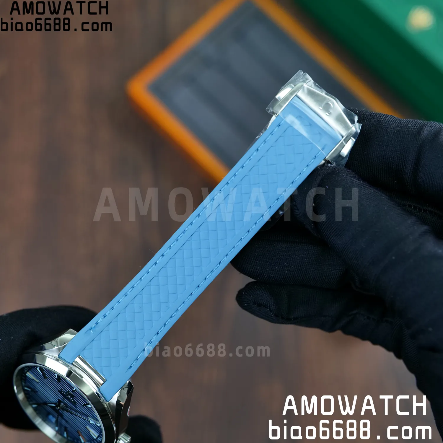 Aqua Terra 41mm VSF 1:1 Best Edition Summer Blue Dial on Blue Rubber Strap A8900 Super Clone 59 2bce123108bec4e AMO Watch