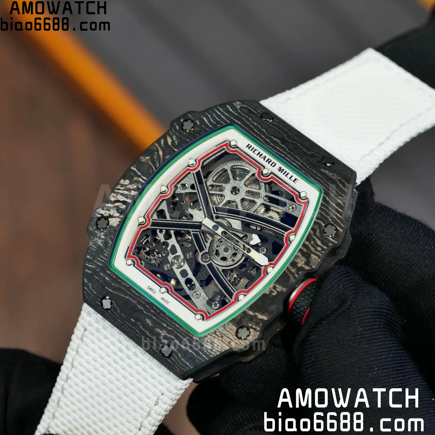 RICHARD MILLE RM67-02 Black NTPT Best Edition Italy Dial on White Nylon strap CRMA7 V9 114 321e17bde8e55b5 阿默表行AmoWatch