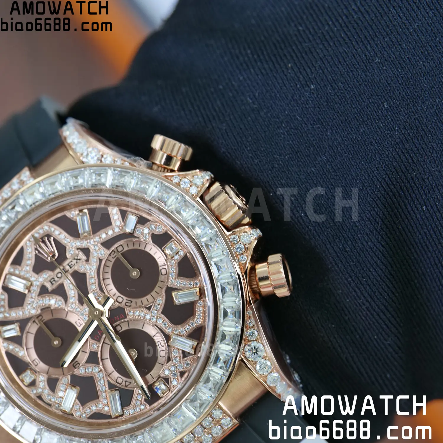 Custom Made Rolex Giraffe Daytona 126555 Mossanite VS4131 (Weighted) 117 390fddc15c17508 阿默表行AmoWatch