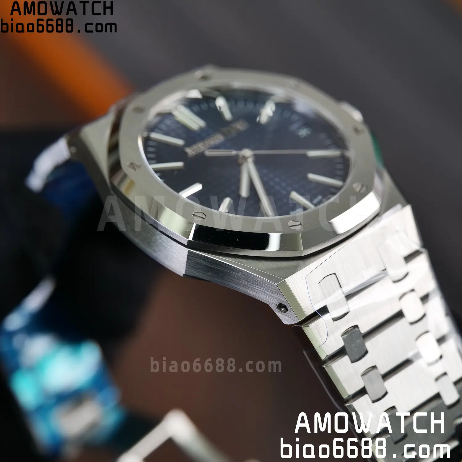 Royal Oak 41mm 15510 SS VSF 1:1 Best Edition Blue Textured Dial on SS Bracelet DD4302 Super Clone 71 39e186cd97db795 AMO Watch