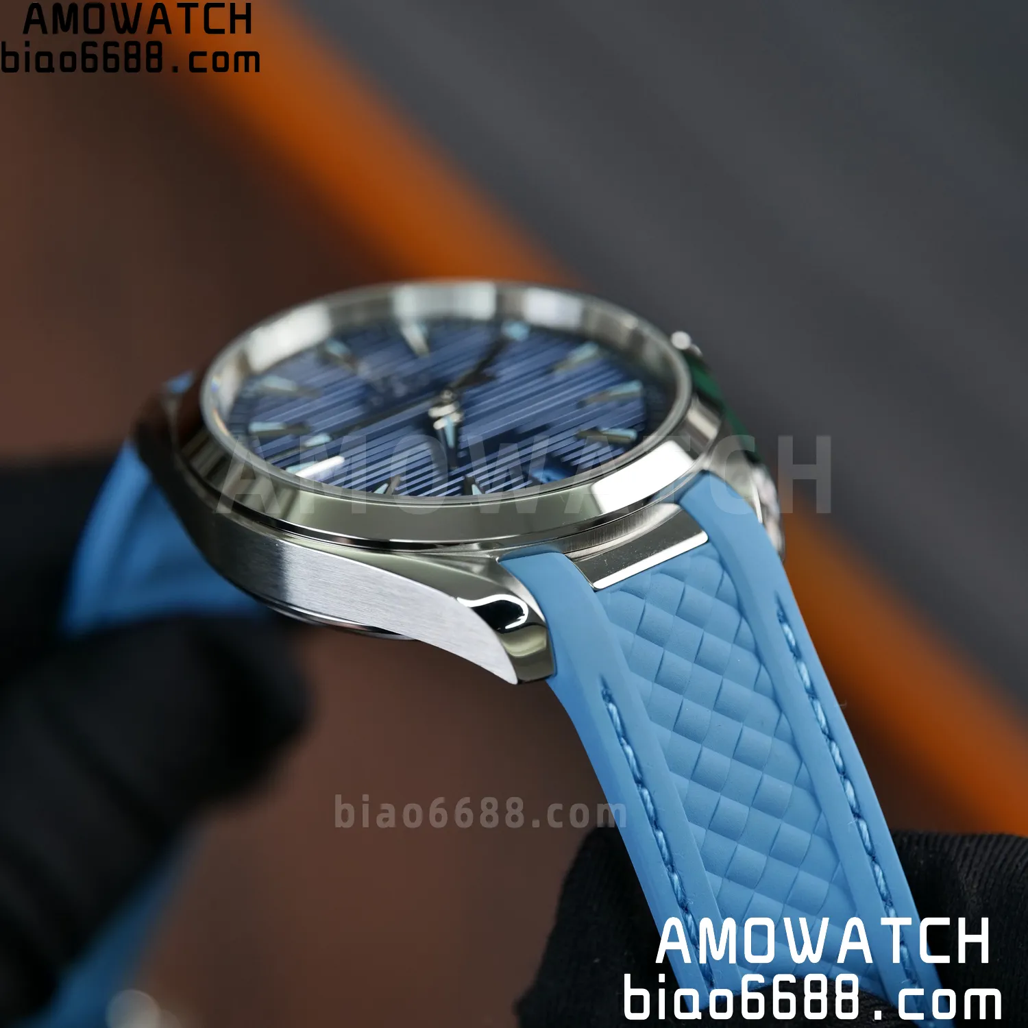 Aqua Terra 41mm VSF 1:1 Best Edition Summer Blue Dial on Blue Rubber Strap A8900 Super Clone 64 3cfacdbbea87947 AMO Watch