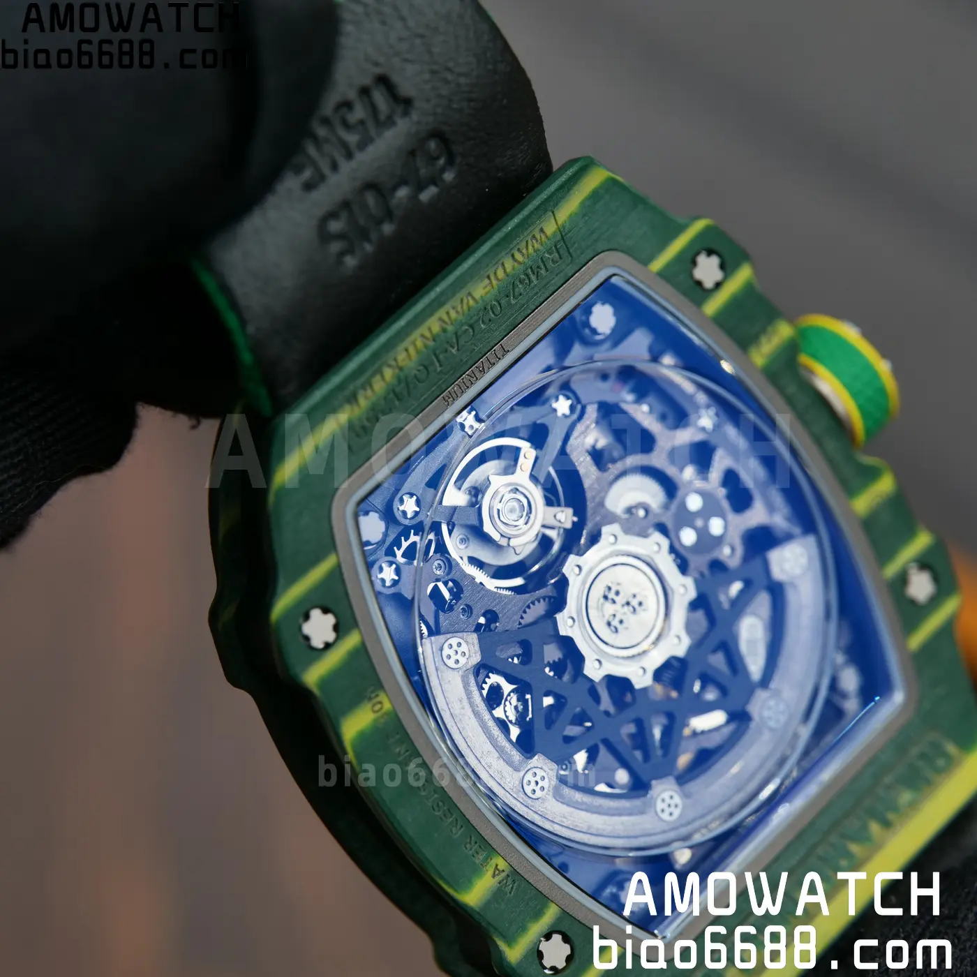 RICHARD MILLE RM67-02 Green NTPT Best Edition Umi Maker's Dial on Green Nylon strap CRMA7 Clone V9 106 3d8dcc64757e466 AMO Watch