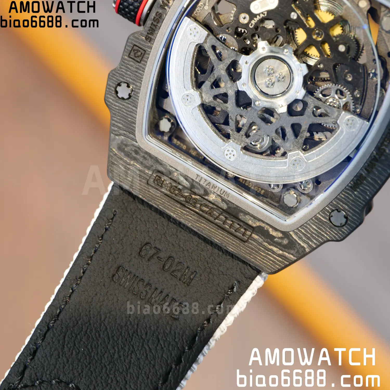 RICHARD MILLE RM67-02 Black NTPT Best Edition Italy Dial on White Nylon strap CRMA7 V9 129 3f090fd0e7bbd14 阿默表行AmoWatch