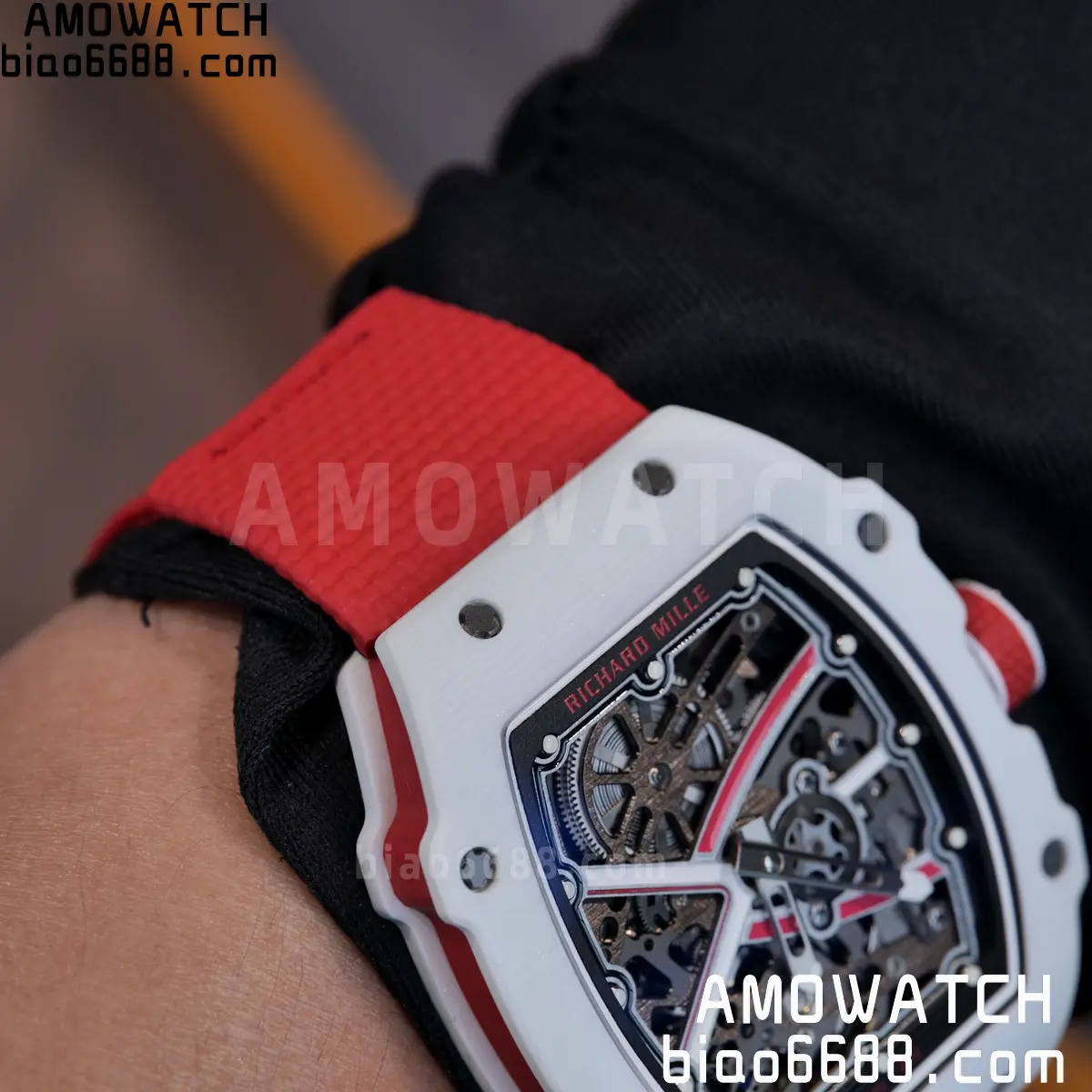 RICHARD MILLE RM67-02 White NTPT Best Edition Umi Maker's Dial on White Nylon strap CRMA7 Clone V9 131 400620c0c429b74 AMO Watch