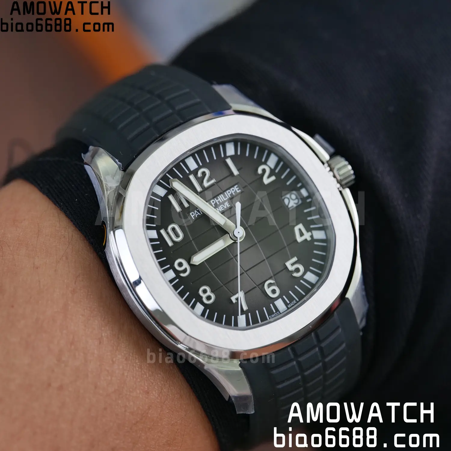 Custom Made PP Aquanaut 5167A ,Modified content :SW factory Gray Dial、 pointer、DEEP Crystal DD324 104 4888376280c32ac 阿默表行AmoWatch