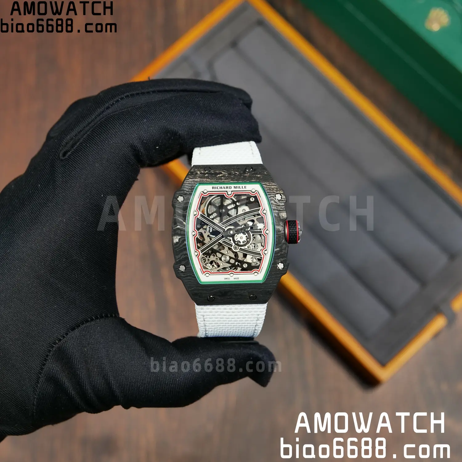 RICHARD MILLE RM67-02 Black NTPT Best Edition Italy Dial on White Nylon strap CRMA7 V9 98 494e3bb614b0ec7 阿默表行AmoWatch
