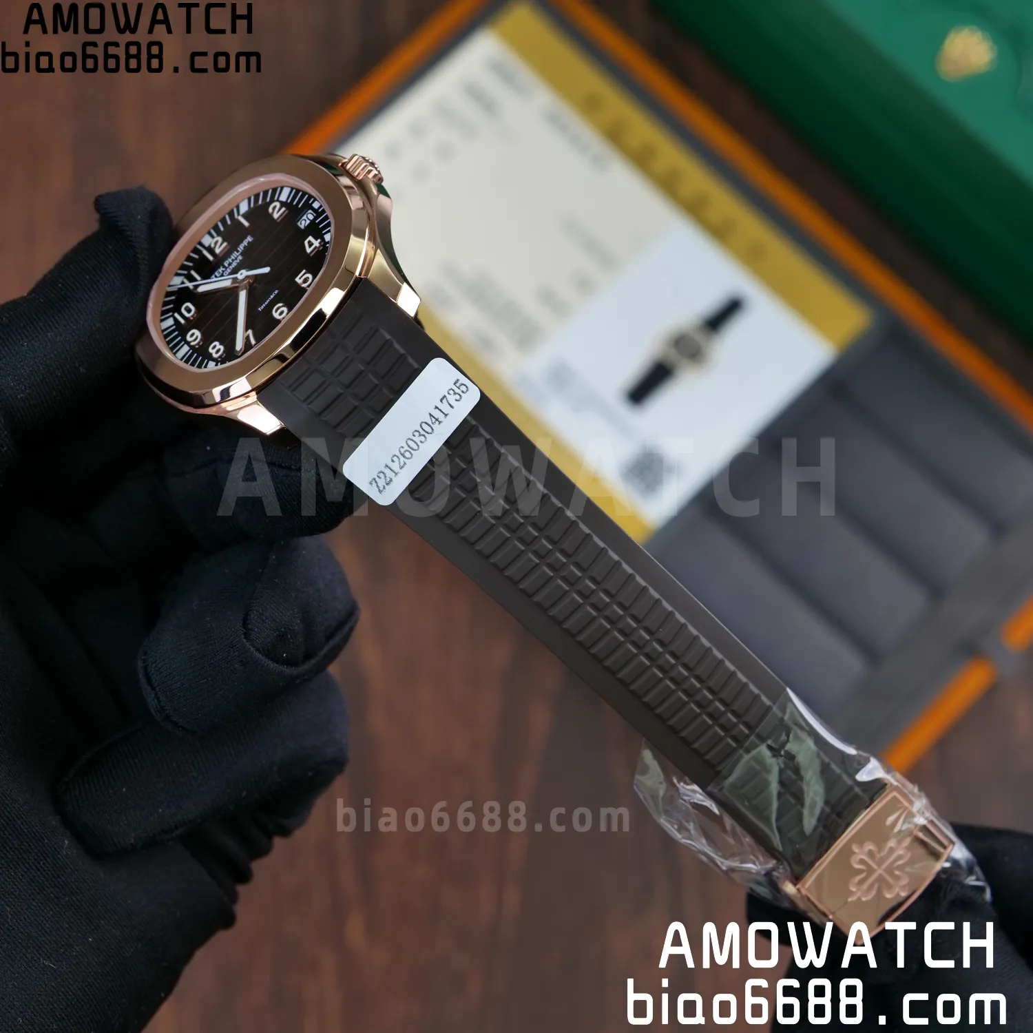 Custom Made PP Aquanaut 5167R ,Modified content :SW factory With Tiffany logo、 Gray Dial、 pointer、DEEP Crystal、18K rose gold-plated 87 4f23beb9854540c 阿默表行AmoWatch