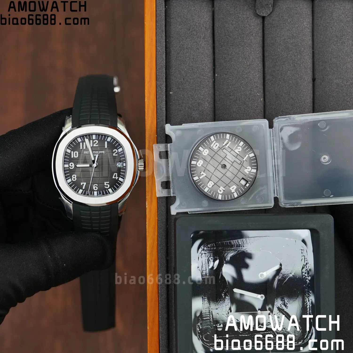 Custom Made PP Aquanaut 5167A ,Modified content :SW factory Gray Dial、 pointer、DEEP Crystal DD324 75 4f8e52f6f57d259 阿默表行AmoWatch