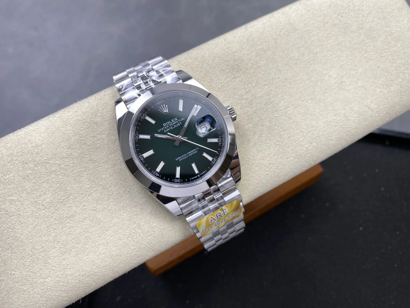 Rolex DateJust 126300 41mm ARF 1:1 Best Edition Green Dial on Jubilee Bracelet Smooth Bezel DD3235 29 506651a730a60a2 阿默表行AmoWatch