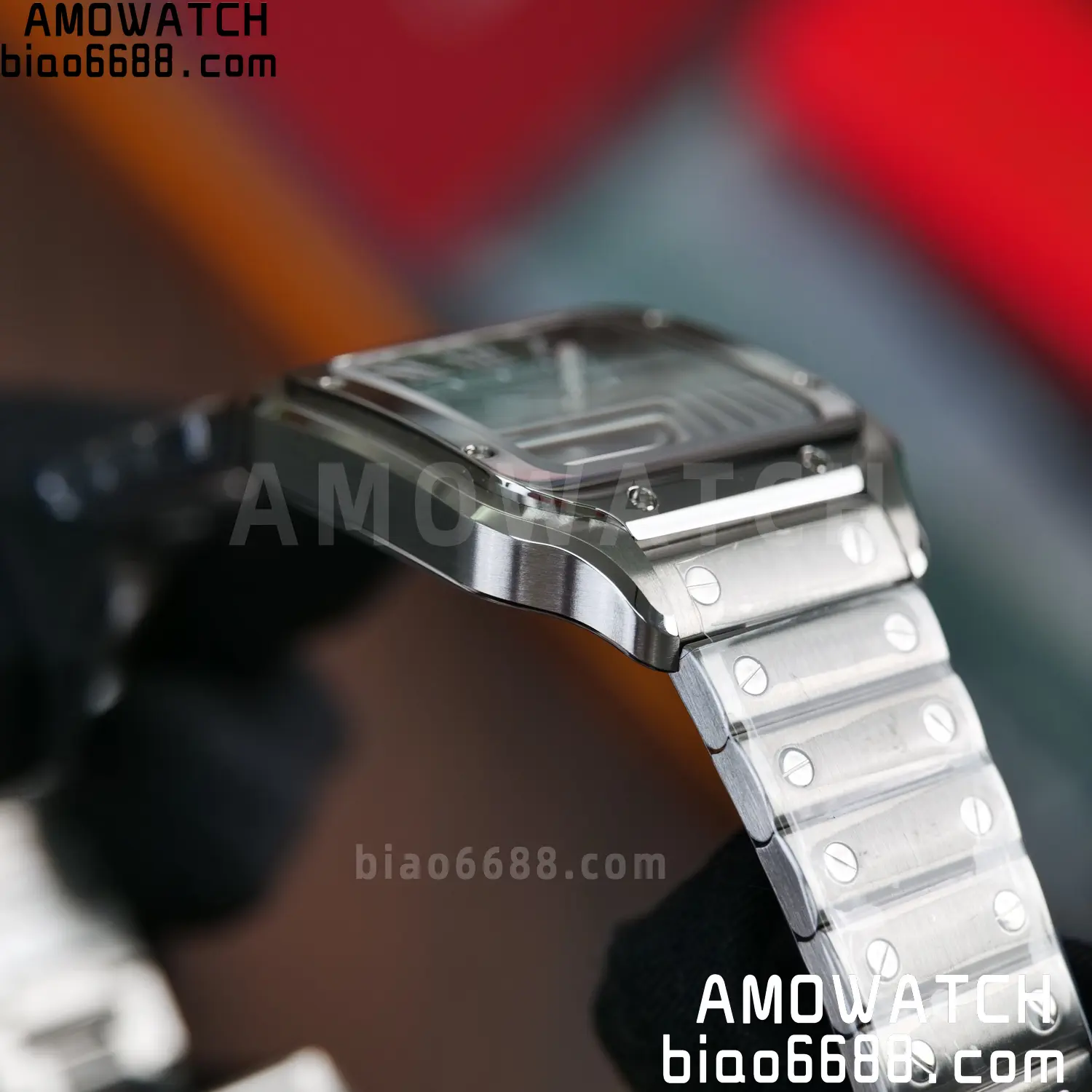 Santos de Cartier 35mm SS BVF 1:1 Best Edition Green Dial on SS Bracelet MIYOTA 9015 68 50dc0a71f65a8af 阿默表行AmoWatch