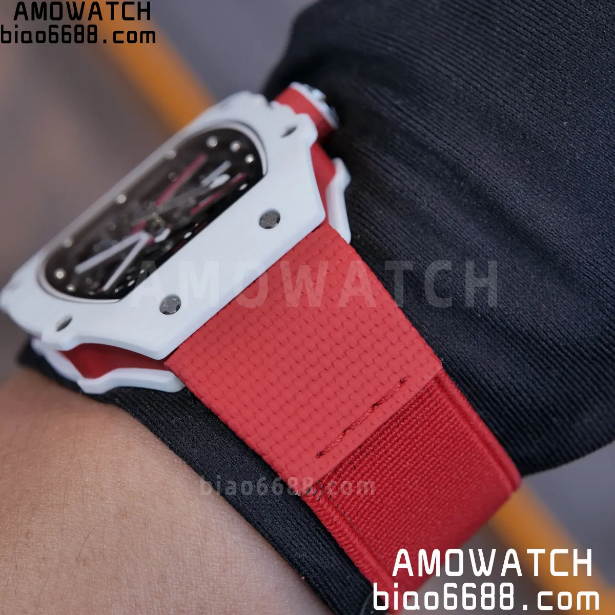 RICHARD MILLE RM67-02 White NTPT Best Edition Umi Maker's Dial on White Nylon strap CRMA7 Clone V9 130 5265f1ee0f168a2 AMO Watch