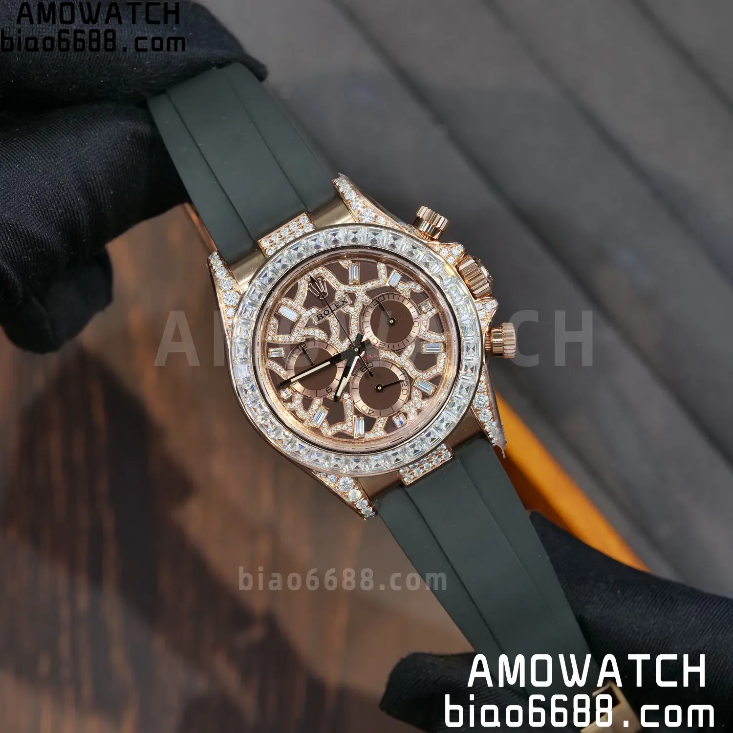 Custom Made Rolex Giraffe Daytona 126555 Mossanite VS4131 (Weighted) 85 547e29d6601d449 阿默表行AmoWatch