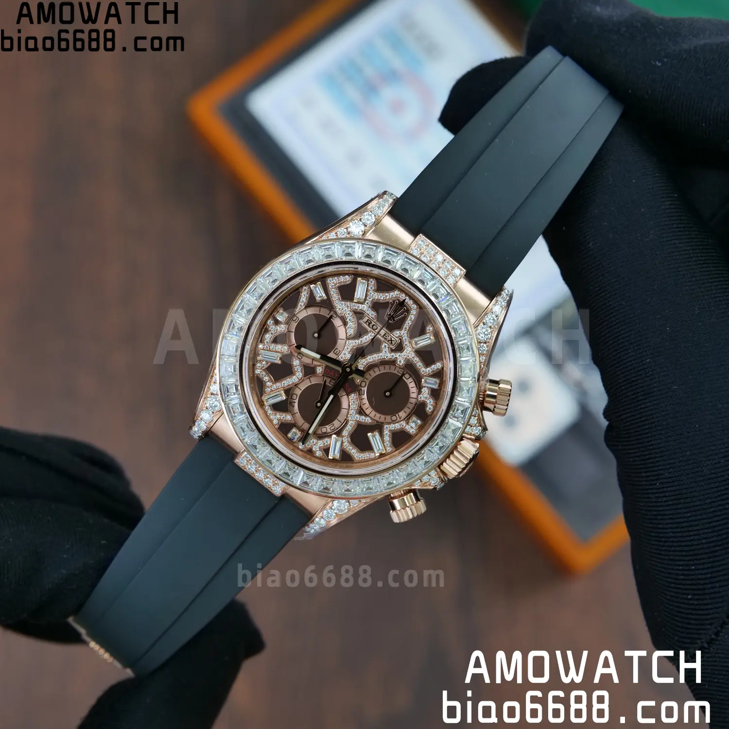 Custom Made Rolex Giraffe Daytona 126555 Mossanite VS4131 (Weighted) 92 568ed4aeb318b74 阿默表行AmoWatch