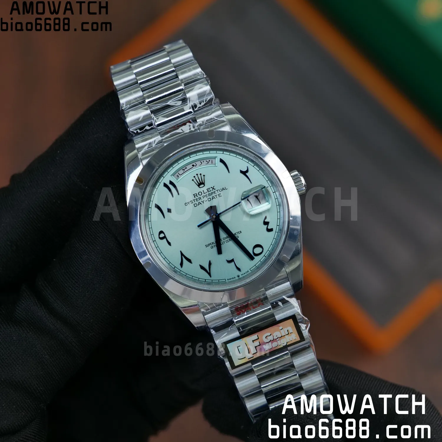 Rolex DayDate m228396tbr 40mm QF 1:1 Best Edition Ice Blue Dial V6(Tungsten Heavy Version) 63 58cea93a1ec9fe6 阿默表行AmoWatch