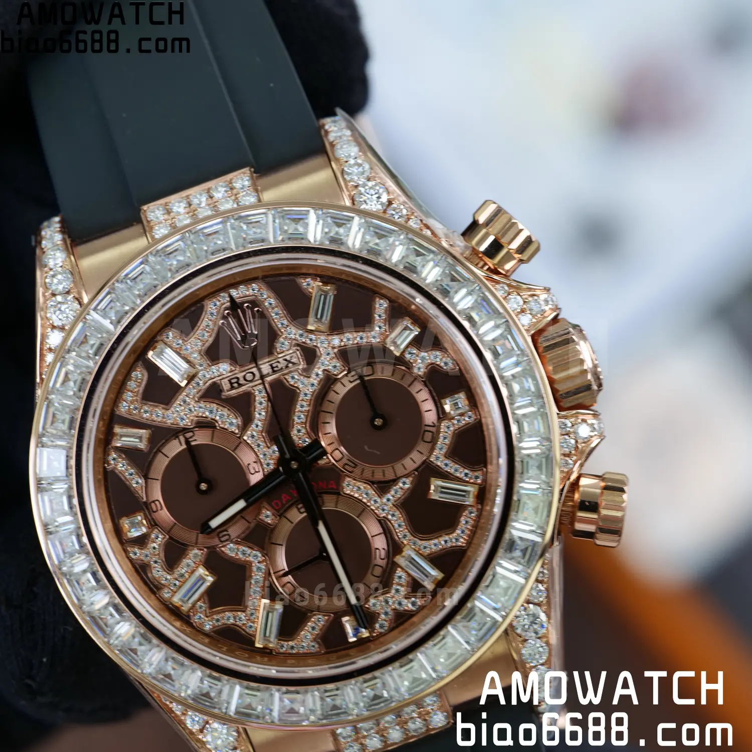Custom Made Rolex Giraffe Daytona 126555 Mossanite VS4131 (Weighted) 104 5a2c9d311c2ce35 阿默表行AmoWatch