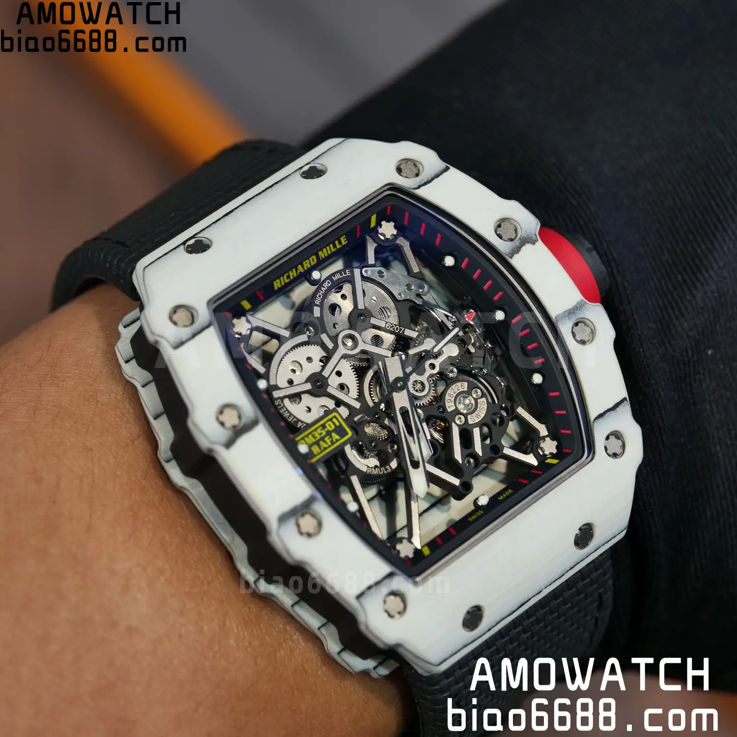 Custom Made: RICHARD MILLE RM035 RM35-01 White Carbon 1:1 Best Edition Skeleton Vaucher RMUL3 105 5dc4929d4ca3565 阿默表行AmoWatch