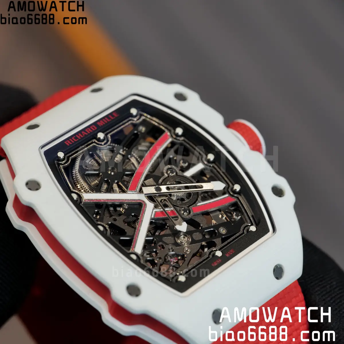 RICHARD MILLE RM67-02 White NTPT Best Edition Umi Maker's Dial on White Nylon strap CRMA7 Clone V9 115 5f56559b95993e5 AMO Watch