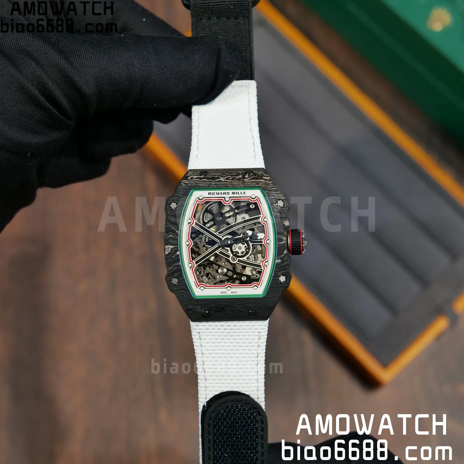 RICHARD MILLE RM67-02 Black NTPT Best Edition Italy Dial on White Nylon strap CRMA7 V9 101 6011d8e0bbabef3 阿默表行AmoWatch