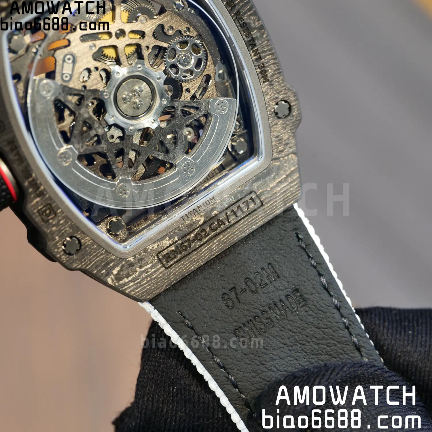 RICHARD MILLE RM67-02 Black NTPT Best Edition Italy Dial on White Nylon strap CRMA7 V9 125 60bed4f0ace20b2 阿默表行AmoWatch