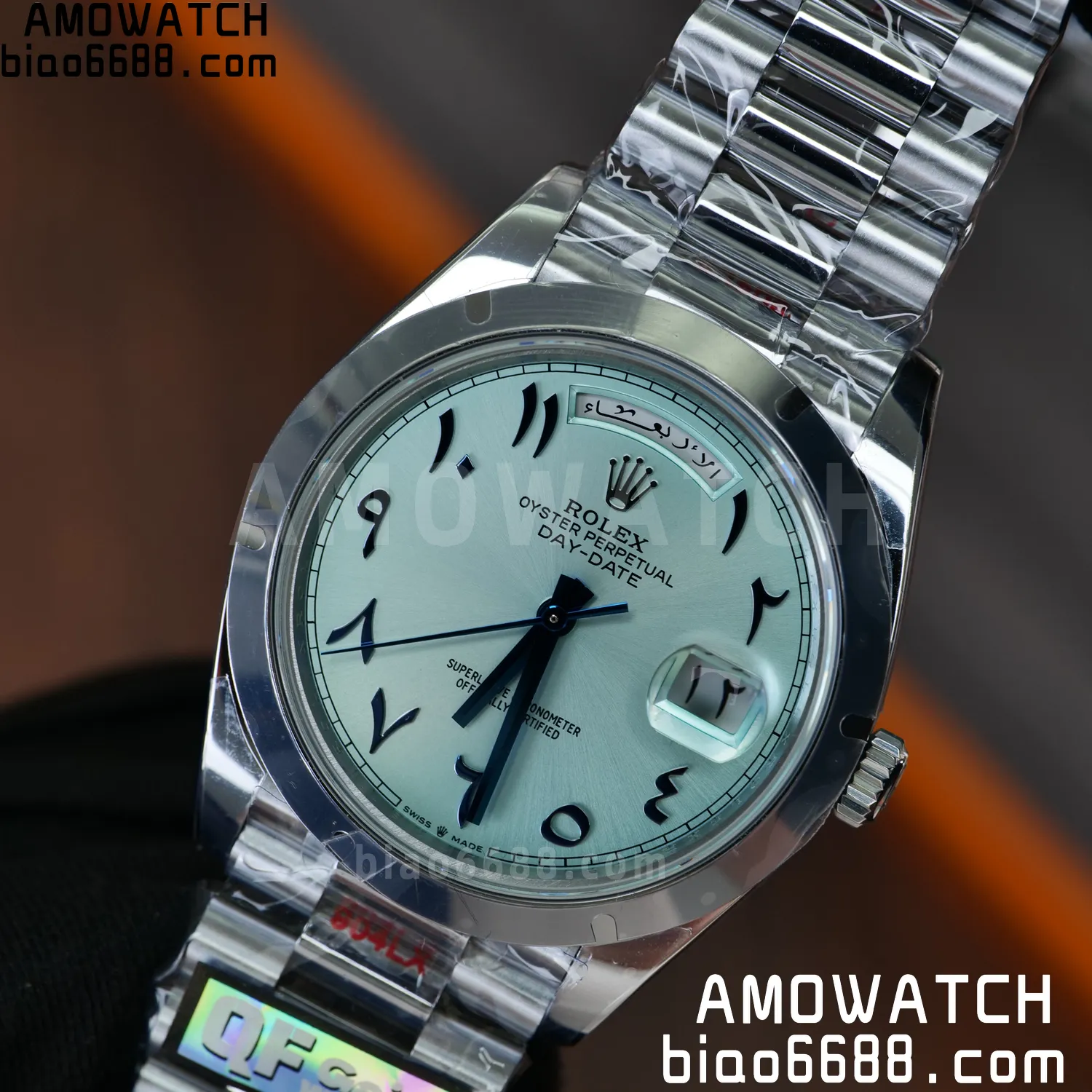 Rolex DayDate m228396tbr 40mm QF 1:1 Best Edition Ice Blue Dial V6(Tungsten Heavy Version) 83 61c52bca206333c 阿默表行AmoWatch