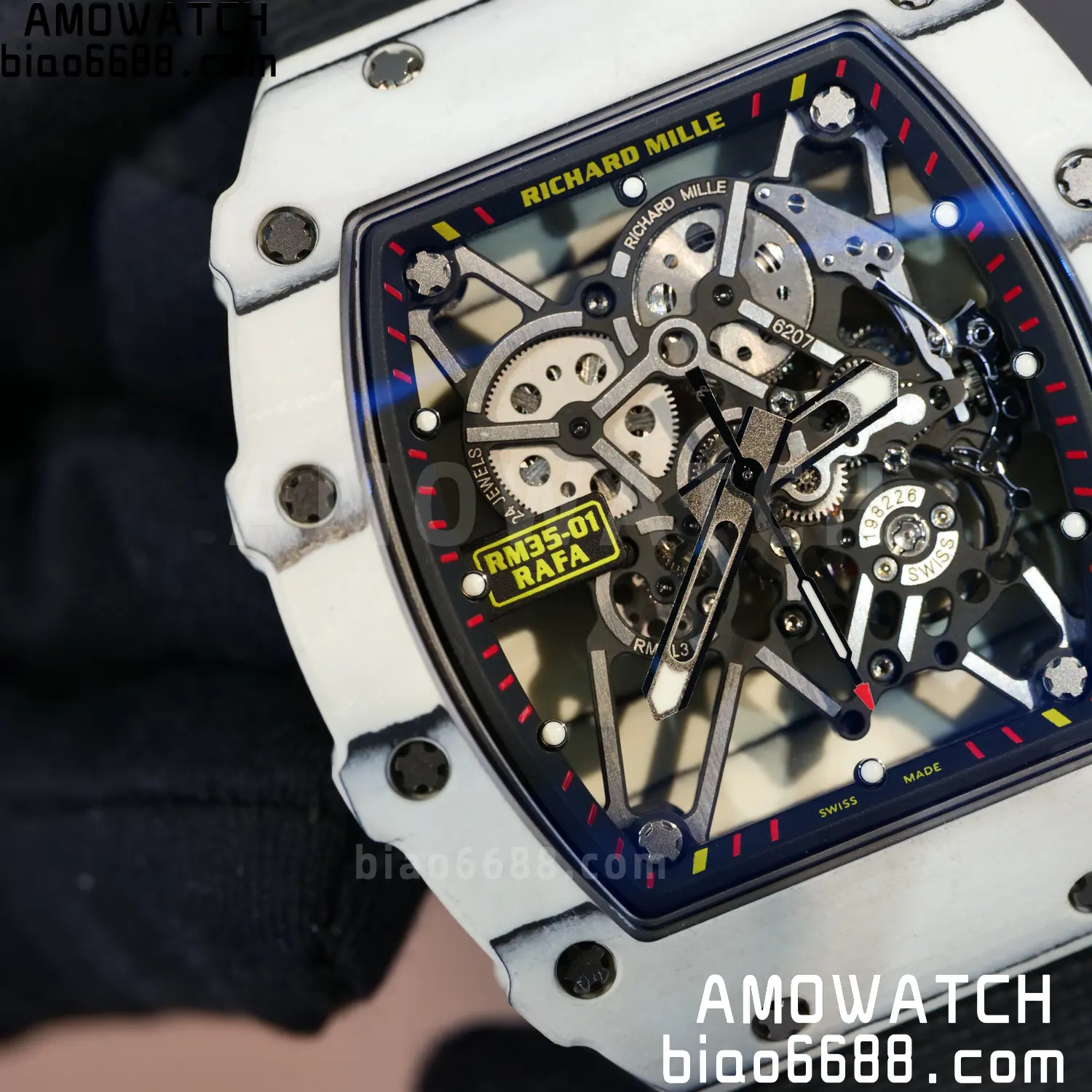 Custom Made: RICHARD MILLE RM035 RM35-01 White Carbon 1:1 Best Edition Skeleton Vaucher RMUL3 92 62f6e416115dfa2 阿默表行AmoWatch