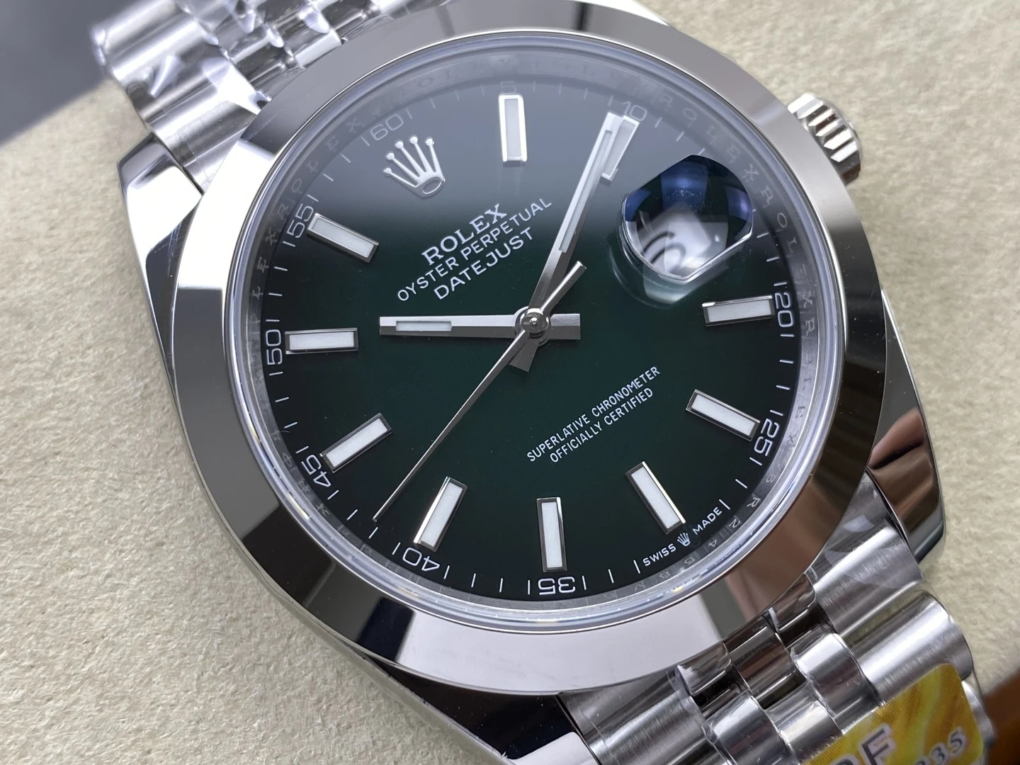 Rolex DateJust 126300 41mm ARF 1:1 Best Edition Green Dial on Jubilee Bracelet Smooth Bezel DD3235 30 636cb80f4e8389a 阿默表行AmoWatch