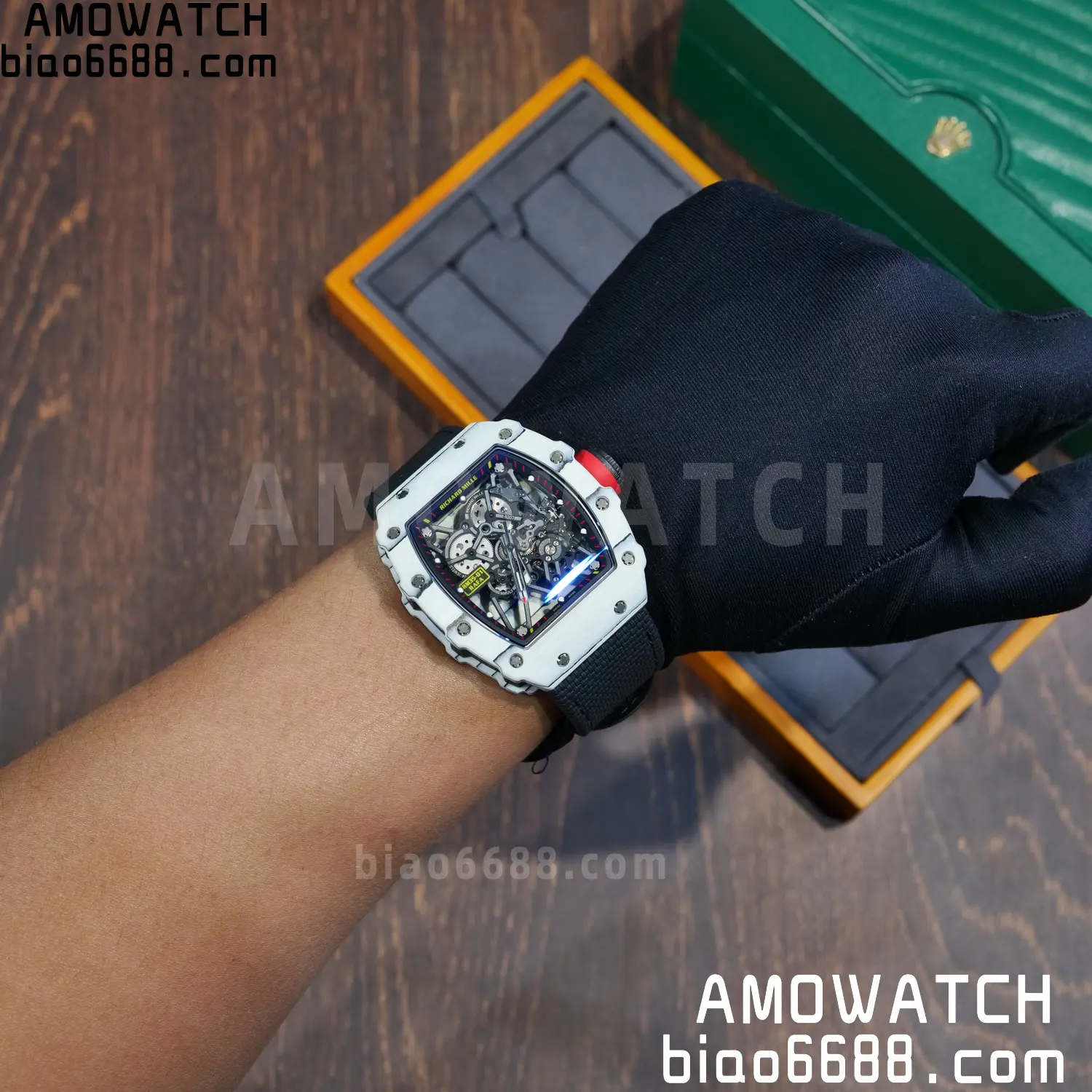 Custom Made: RICHARD MILLE RM035 RM35-01 White Carbon 1:1 Best Edition Skeleton Vaucher RMUL3 110 64d43a11785ccd6 阿默表行AmoWatch