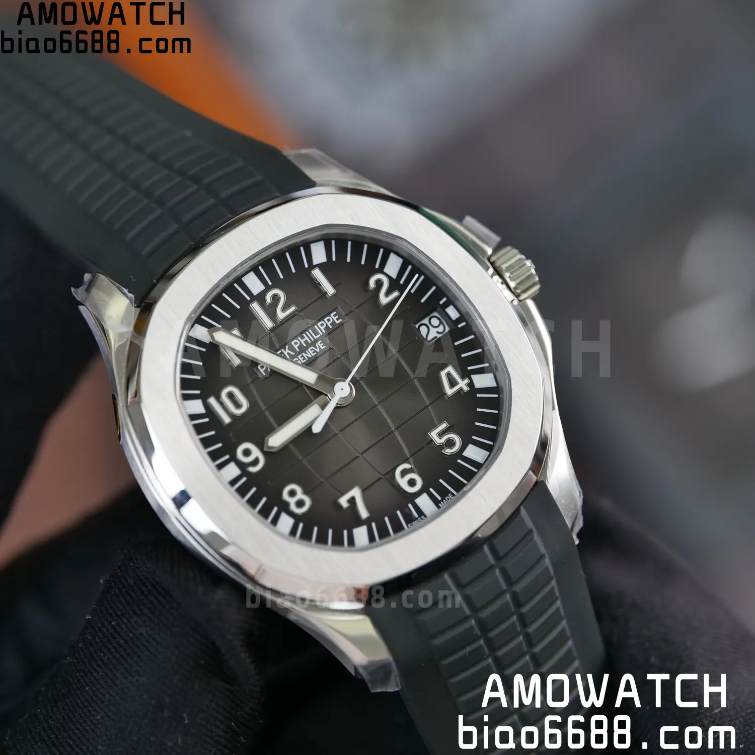 Custom Made PP Aquanaut 5167A ,Modified content :SW factory Gray Dial、 pointer、DEEP Crystal DD324 88 66469741e7ee7d1 阿默表行AmoWatch