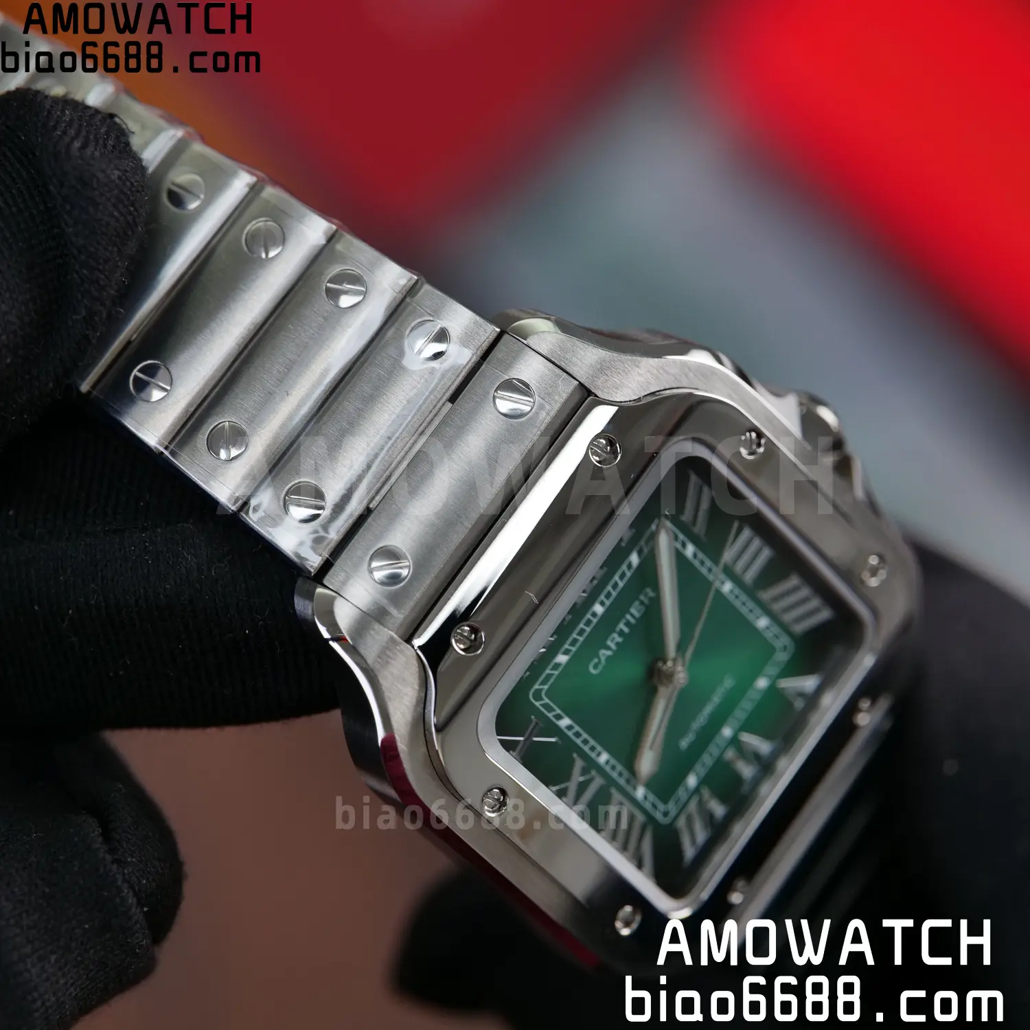 Santos de Cartier 35mm SS BVF 1:1 Best Edition Green Dial on SS Bracelet MIYOTA 9015 73 665dce3740daa39 阿默表行AmoWatch