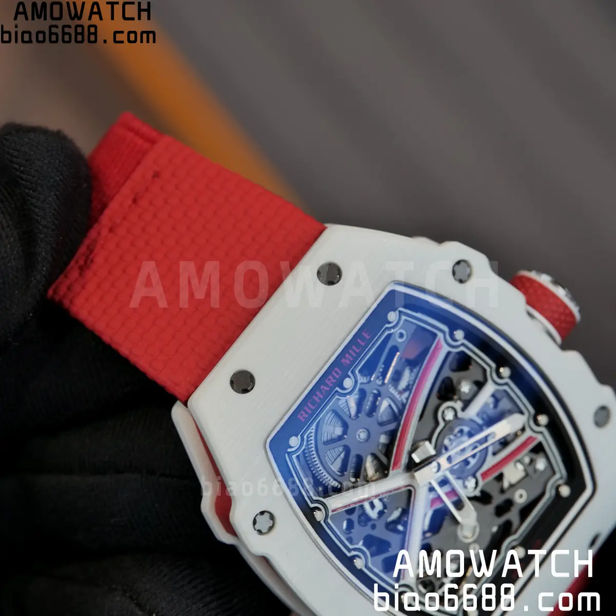 RICHARD MILLE RM67-02 White NTPT Best Edition Umi Maker's Dial on White Nylon strap CRMA7 Clone V9 110 696fda54429ea00 AMO Watch