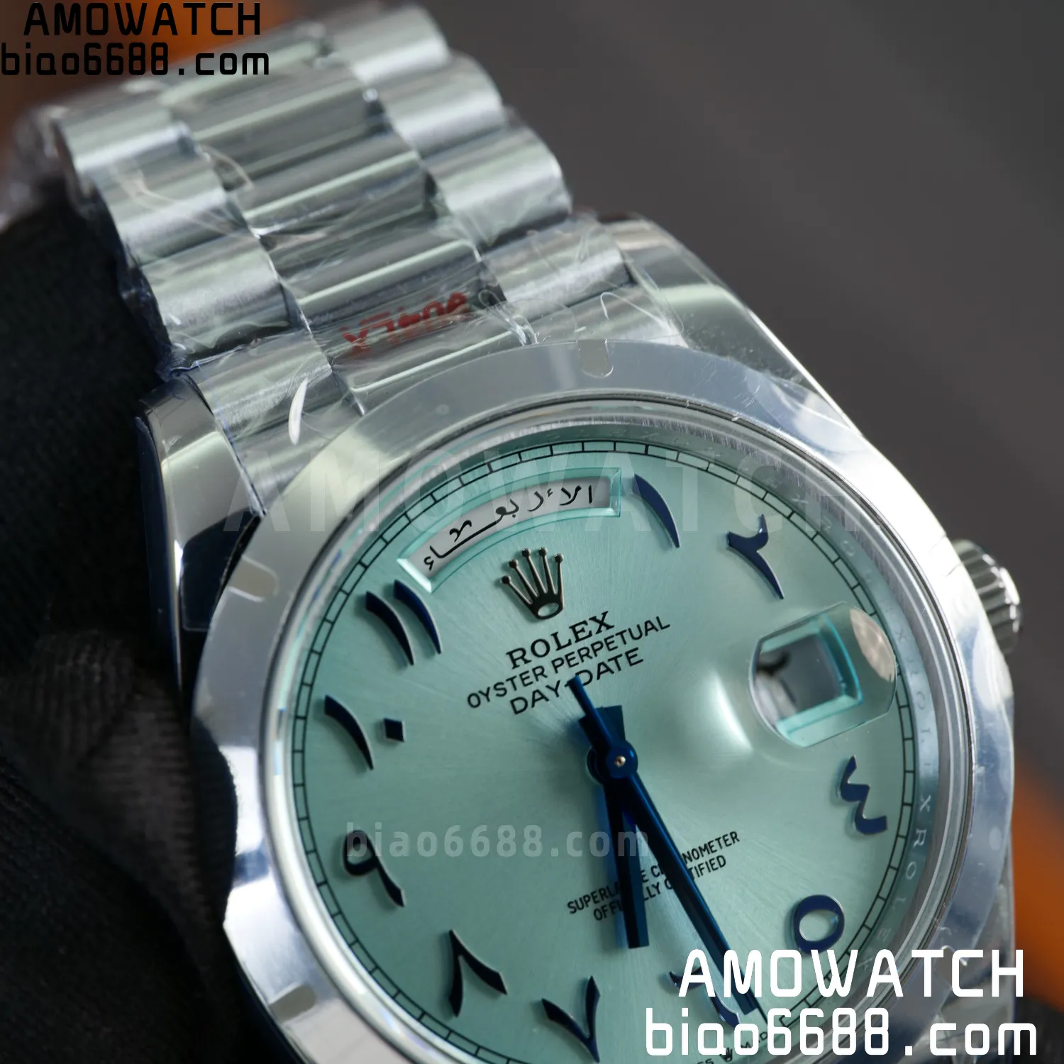 Rolex DayDate m228396tbr 40mm QF 1:1 Best Edition Ice Blue Dial V6(Tungsten Heavy Version) 81 69f90a1c2dd6e24 阿默表行AmoWatch