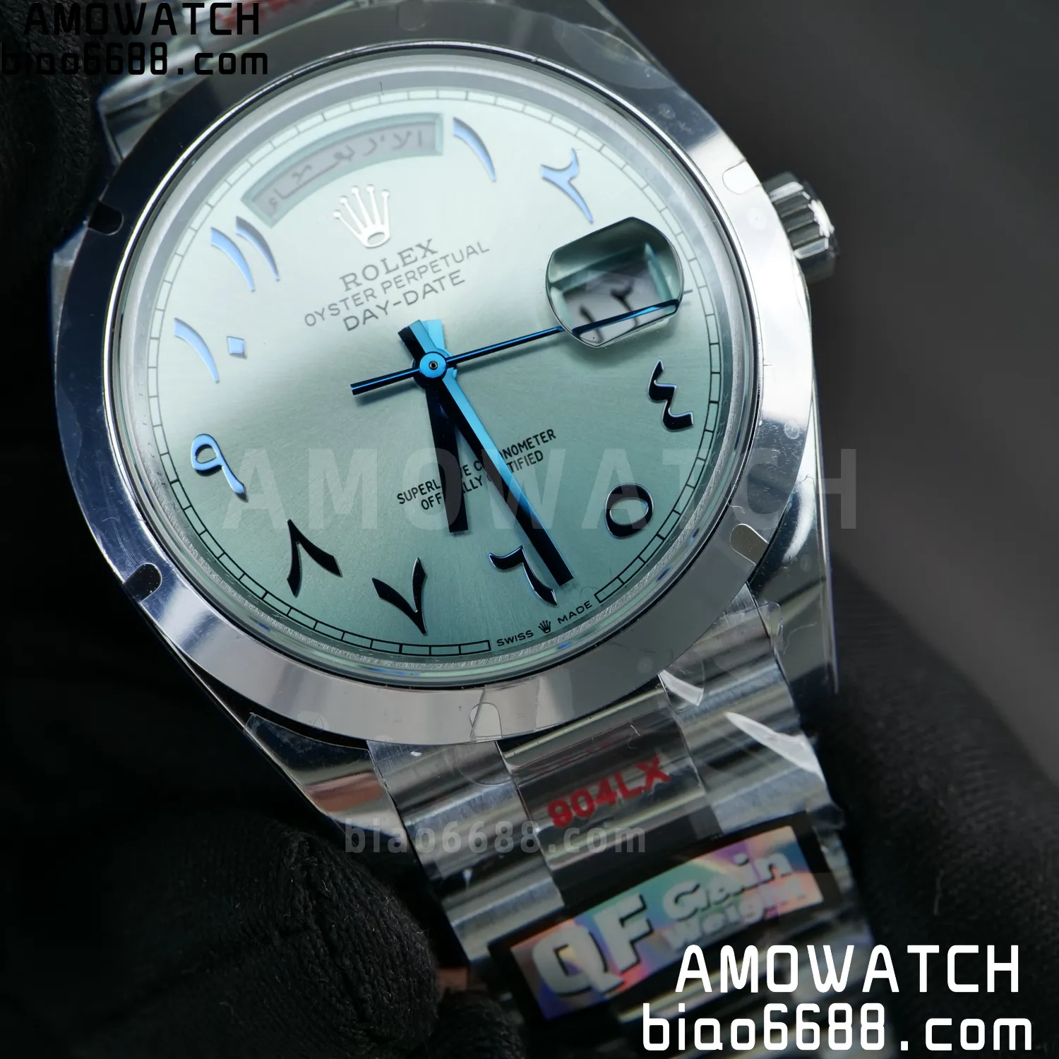 Rolex DayDate m228396tbr 40mm QF 1:1 Best Edition Ice Blue Dial V6(Tungsten Heavy Version) 79 6b2af1ac0ff879b 阿默表行AmoWatch