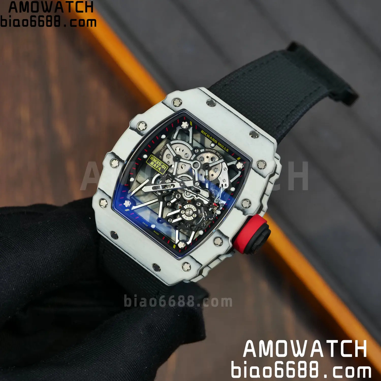 Custom Made: RICHARD MILLE RM035 RM35-01 White Carbon 1:1 Best Edition Skeleton Vaucher RMUL3 82 6bbbadbcdc38ca6 阿默表行AmoWatch
