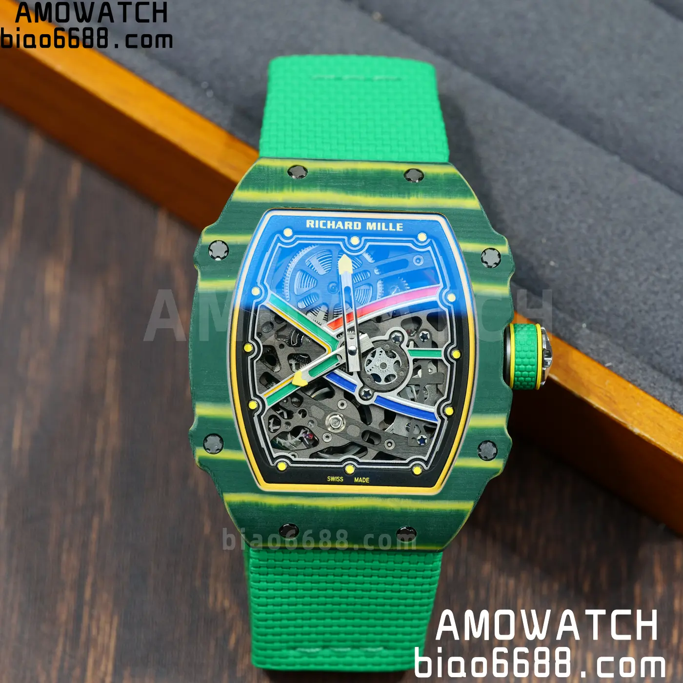 RICHARD MILLE RM67-02 Green NTPT Best Edition Umi Maker's Dial on Green Nylon strap CRMA7 Clone V9 101 72c3548314439d1 AMO Watch