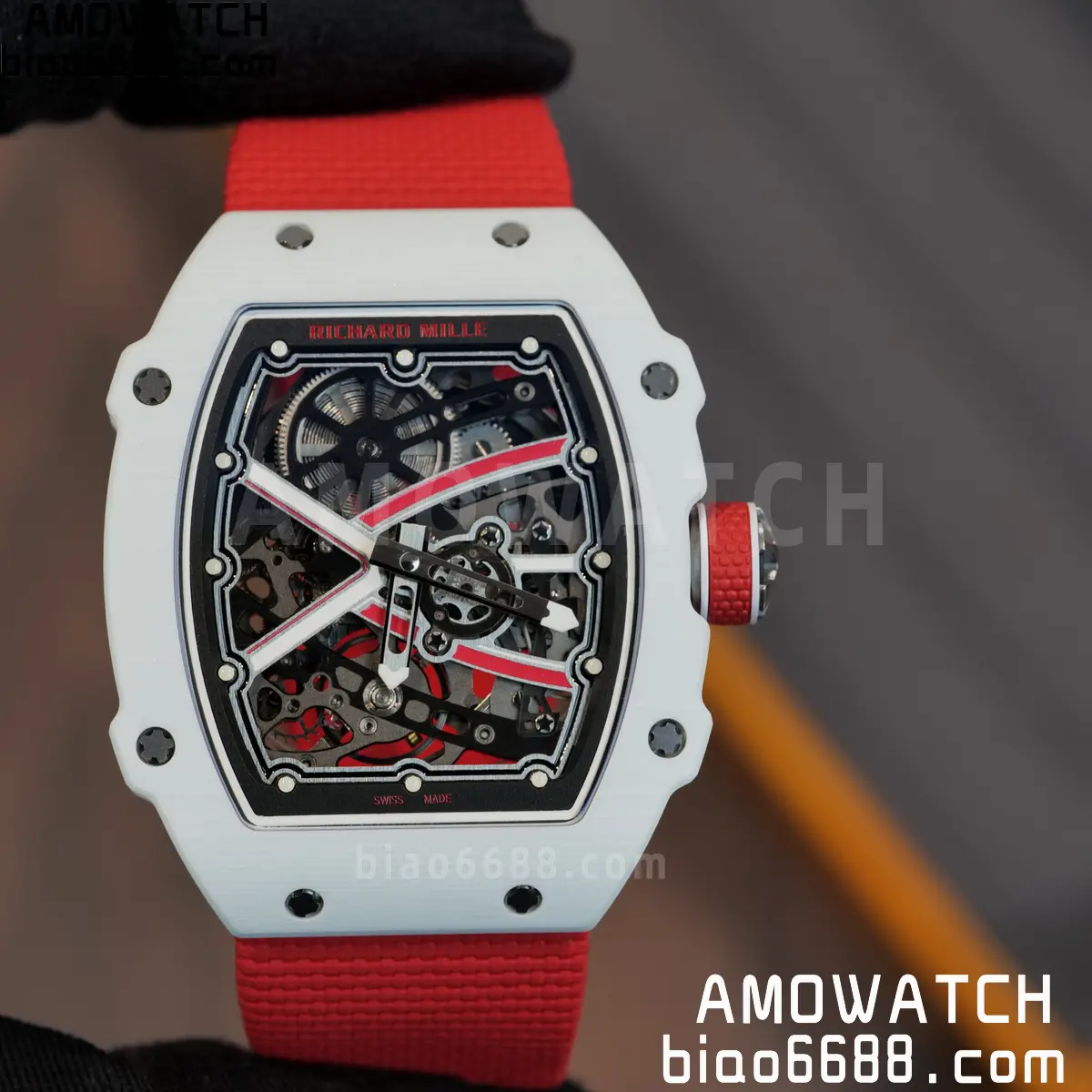 RICHARD MILLE RM67-02 White NTPT Best Edition Umi Maker's Dial on White Nylon strap CRMA7 Clone V9 103 74815199cdd0de4 AMO Watch