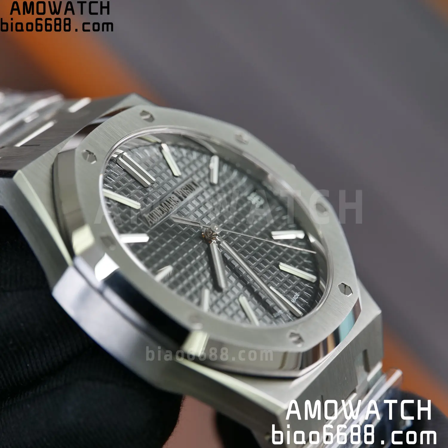 Royal Oak 41mm 15510 SS VSF 1:1 Best Edition Green Textured Dial on SS Bracelet DD4302 Super Clone 81 75a6670c70f7069 阿默表行AmoWatch