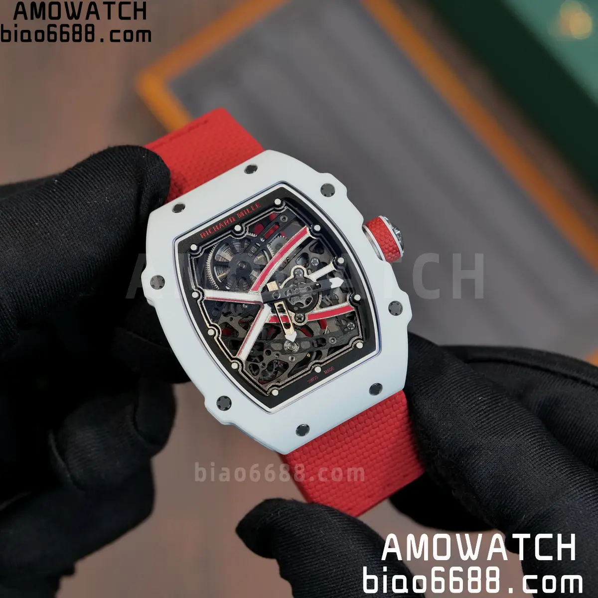 RICHARD MILLE RM67-02 White NTPT Best Edition Umi Maker's Dial on White Nylon strap CRMA7 Clone V9 97 75f964e5809cdbe AMO Watch