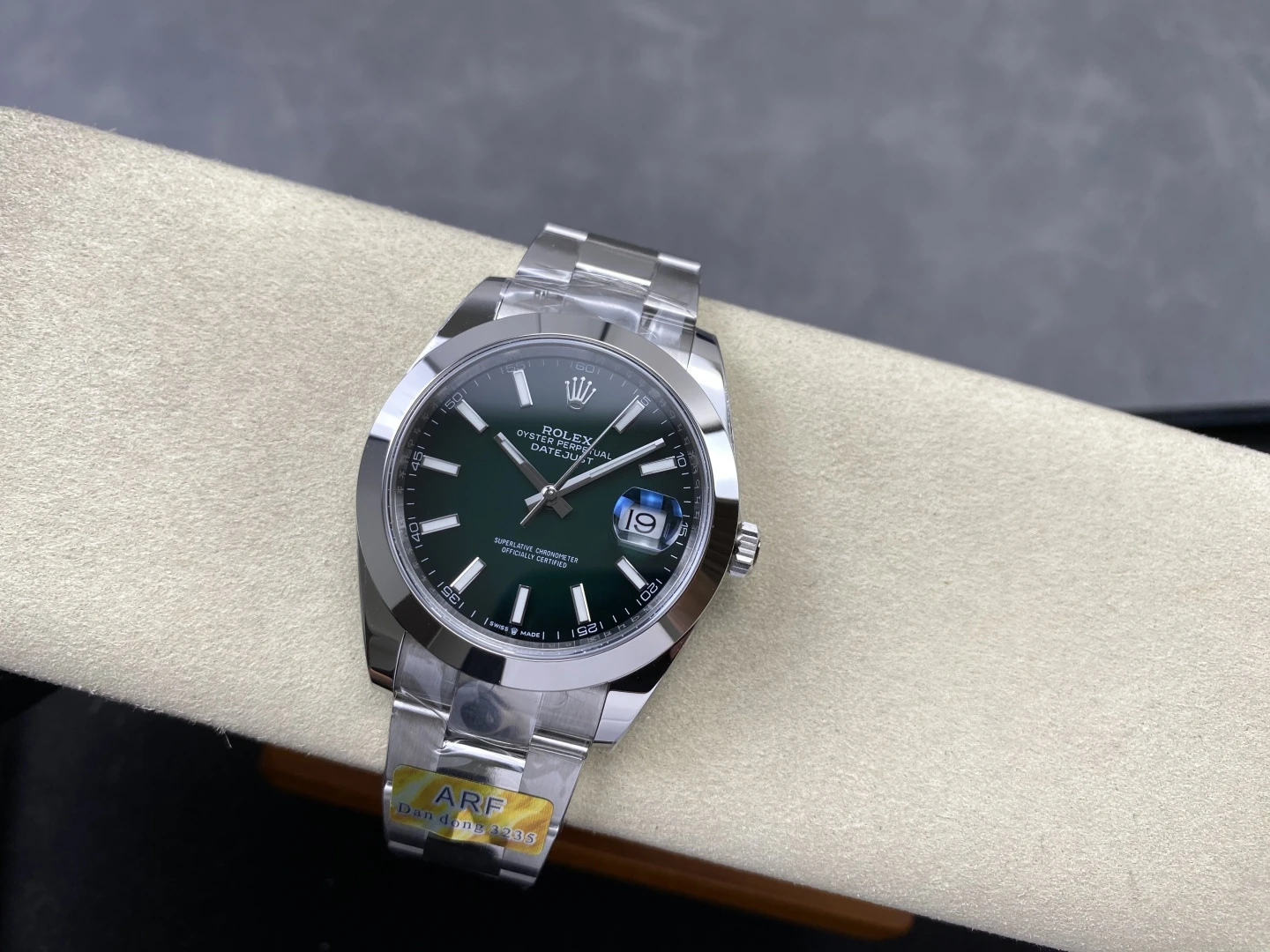 Rolex DateJust 126300 41mm ARF 1:1 Best Edition Green Dial on Oyster Bracelet Smooth Bezel DD3235 29 77d1480b2ea9b6f 阿默表行AmoWatch