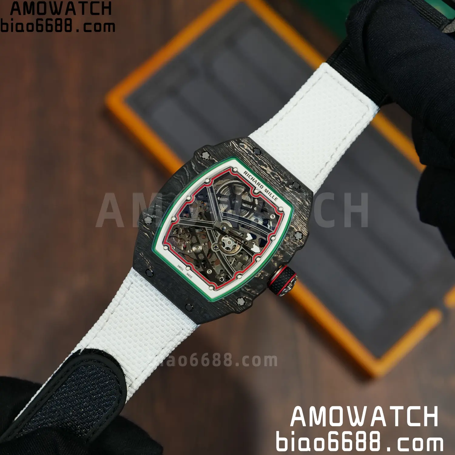 RICHARD MILLE RM67-02 Black NTPT Best Edition Italy Dial on White Nylon strap CRMA7 V9 104 80aeb73cb438d6c 阿默表行AmoWatch