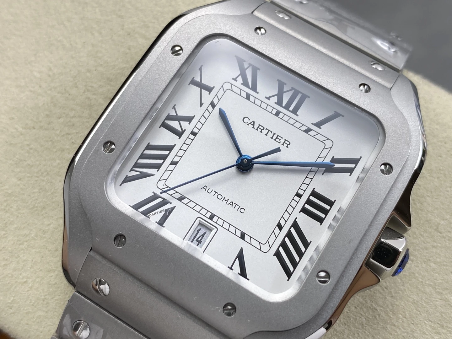 Santos de Cartier 40mm Ti THBF 1:1 Best Edition White Dial on Titanium strap 30 80fb17e45368a4f 阿默表行AmoWatch