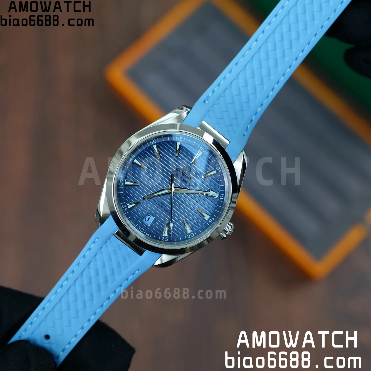 Aqua Terra 41mm VSF 1:1 Best Edition Summer Blue Dial on Blue Rubber Strap A8900 Super Clone 58 82262a8a5ae9947 AMO Watch