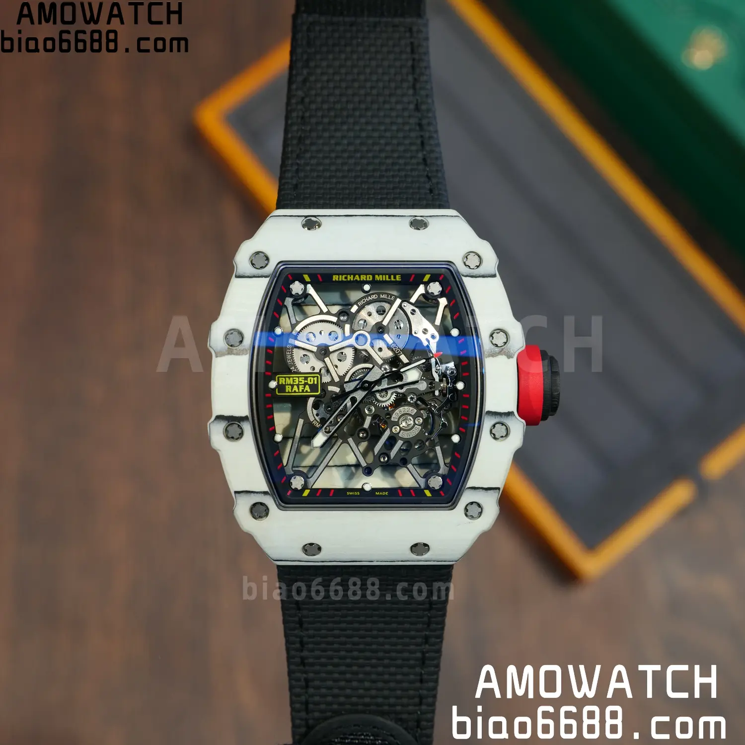 Custom Made: RICHARD MILLE RM035 RM35-01 White Carbon 1:1 Best Edition Skeleton Vaucher RMUL3 88 830ce171154d67e 阿默表行AmoWatch