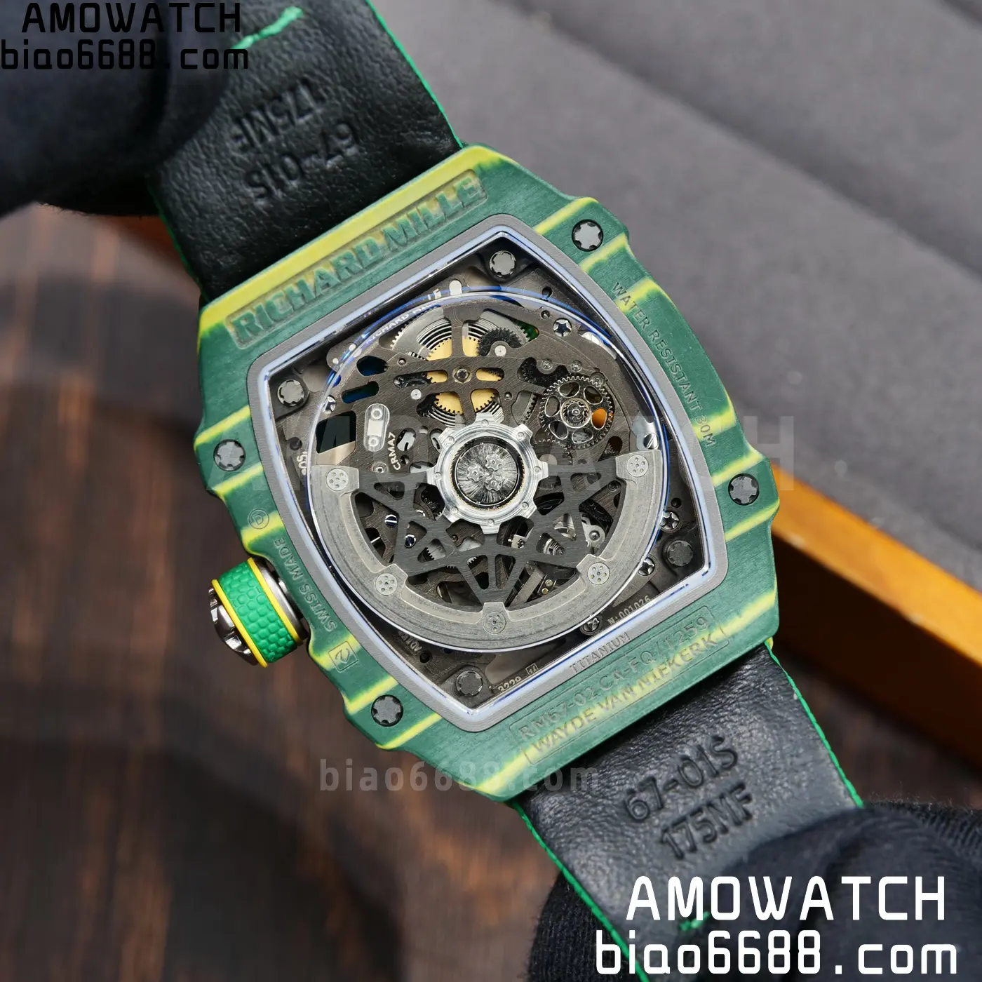 RICHARD MILLE RM67-02 Green NTPT Best Edition Umi Maker's Dial on Green Nylon strap CRMA7 Clone V9 103 83a370a82b02e6f AMO Watch