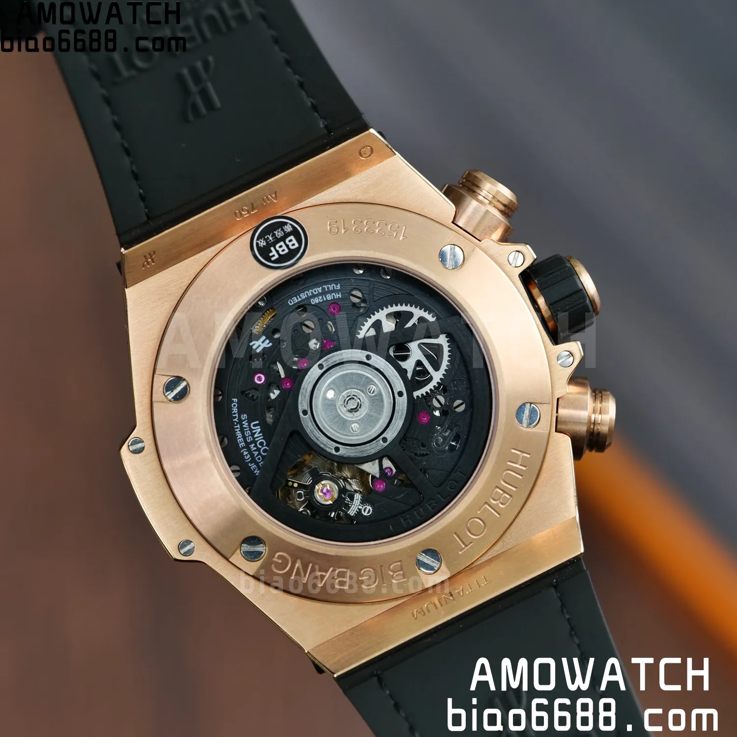 HUBLOT Big Bang Unico Rainbow King 421.OX 42mm BBF 1:1 Best Edition on Rainbow Gummy Strap A1280 82 850eca9b9274ea2 AMO Watch