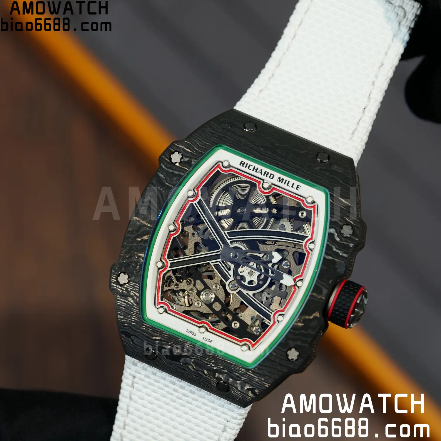 RICHARD MILLE RM67-02 Black NTPT Best Edition Italy Dial on White Nylon strap CRMA7 V9 119 86ba1b65525224f 阿默表行AmoWatch