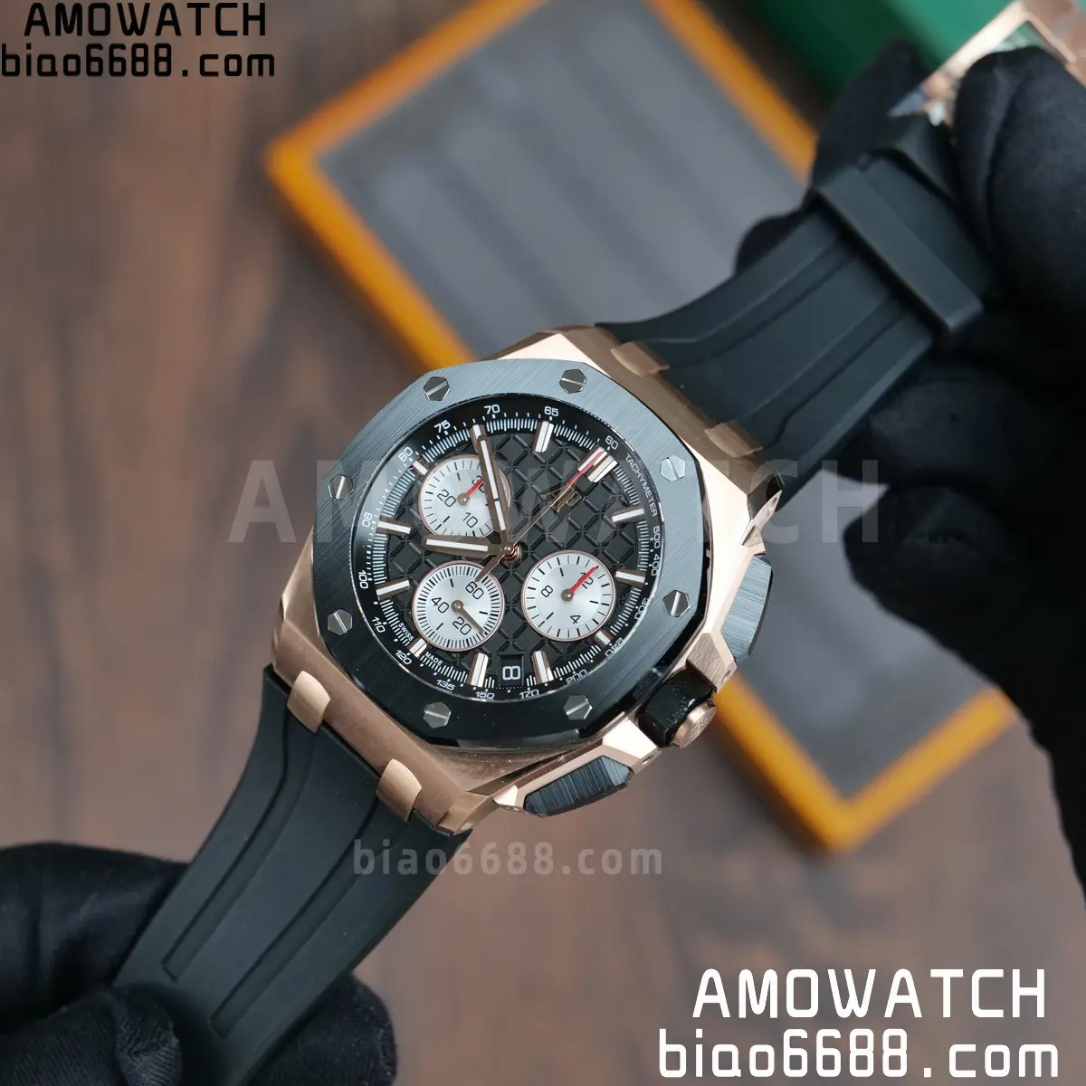 AP Royal Oak Offshore 43mm 26420ro RG DDF 1:1 Best Edition Black Dial on Black Rubber Super Clone 4401 (Weighted) 33 87101478213212a 阿默表行AmoWatch