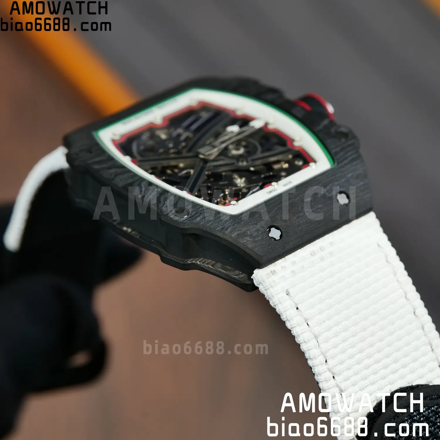 RICHARD MILLE RM67-02 Black NTPT Best Edition Italy Dial on White Nylon strap CRMA7 V9 110 87185b4b0d8f86c 阿默表行AmoWatch
