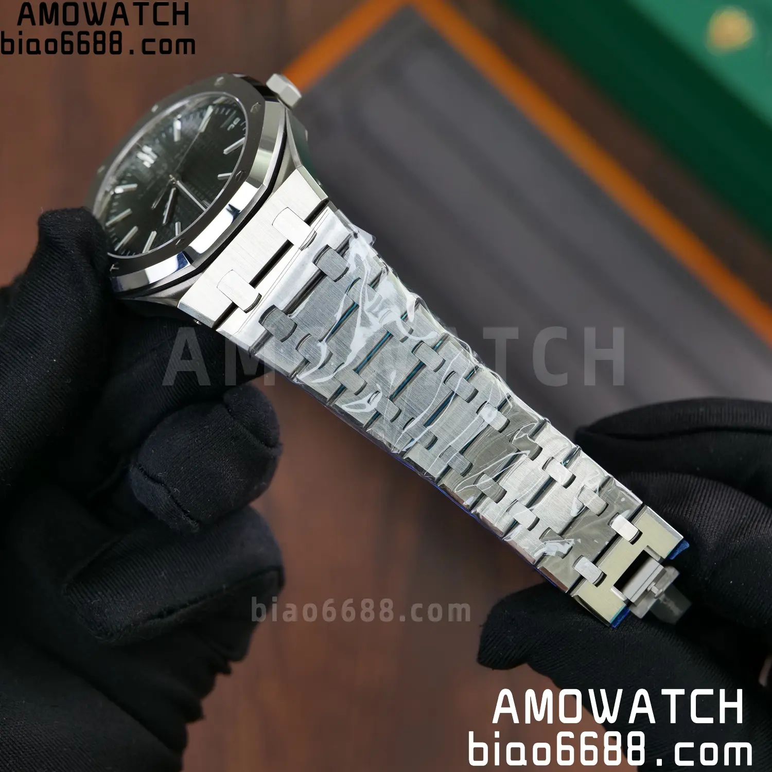 Royal Oak 41mm 15510 SS VSF 1:1 Best Edition Green Textured Dial on SS Bracelet DD4302 Super Clone 67 87a9efdada59355 阿默表行AmoWatch