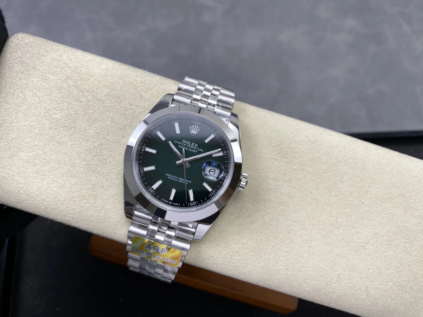 Rolex DateJust 126300 41mm ARF 1:1 Best Edition Green Dial on Jubilee Bracelet Smooth Bezel DD3235 31 896f003e4b08e55 阿默表行AmoWatch