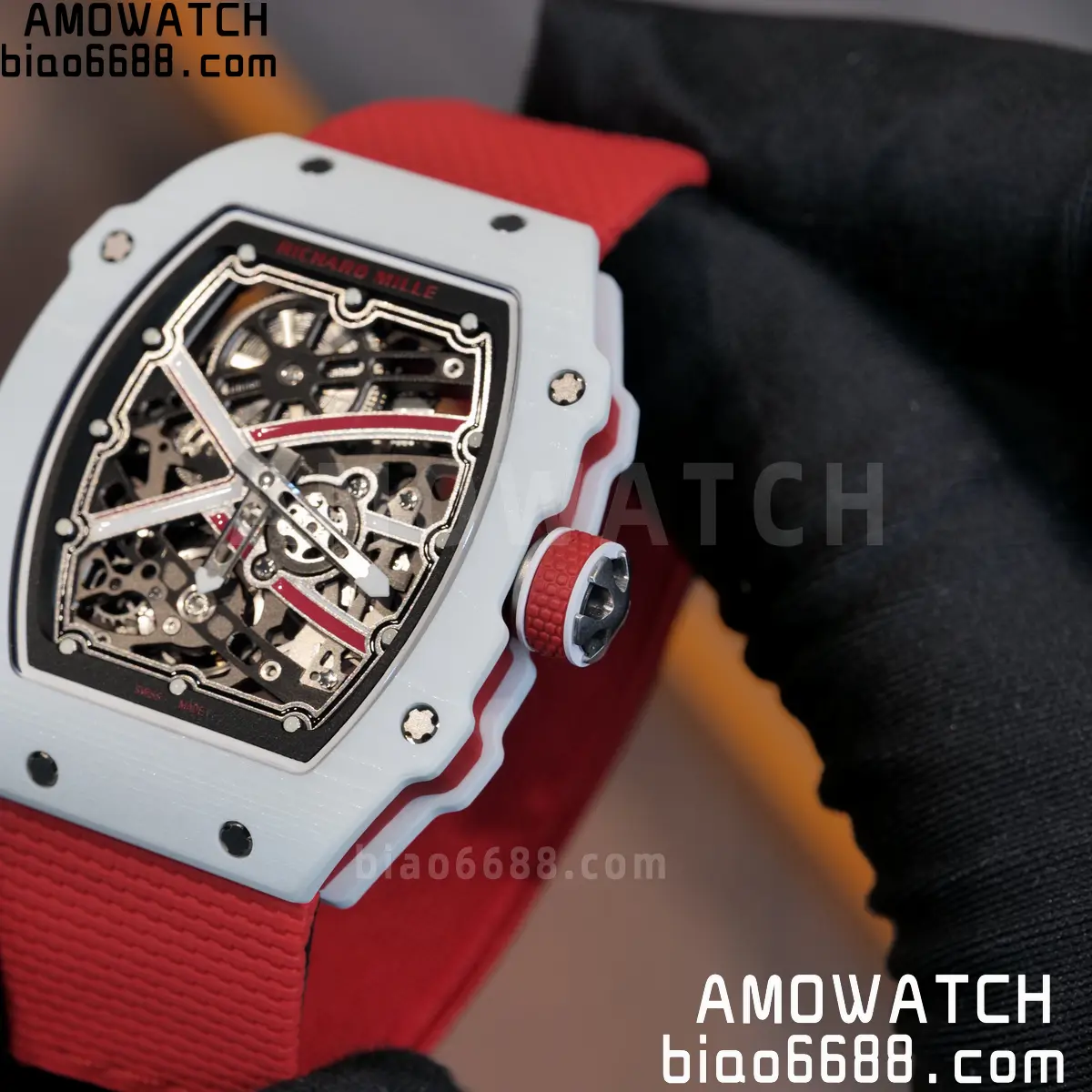 RICHARD MILLE RM67-02 White NTPT Best Edition Umi Maker's Dial on White Nylon strap CRMA7 Clone V9 107 897fe4cf10f755d AMO Watch